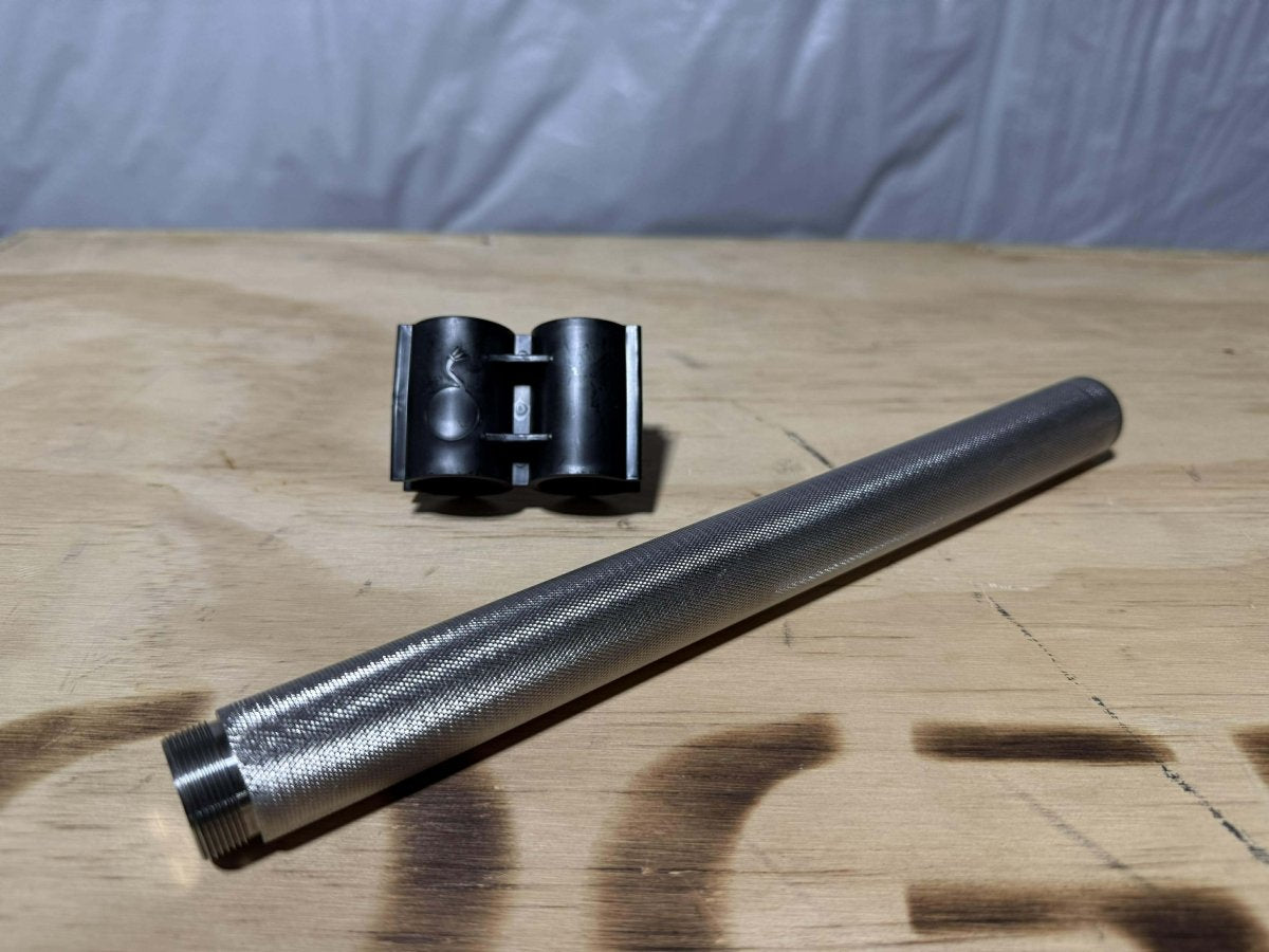 Knurled Extension Bar – 10 - Inch Stainless Steel Extension for the RUNCLUB - Core Bomb